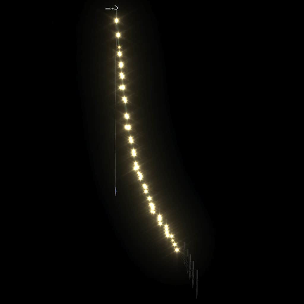 LED Christmas Tree with Ground Spikes Warm White 182 cm Metal