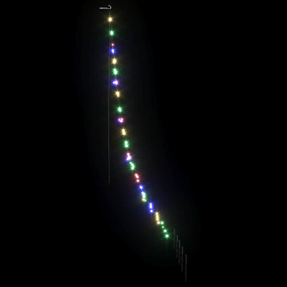 LED Christmas Tree with Ground Spikes Multicolour 182 cm Metal