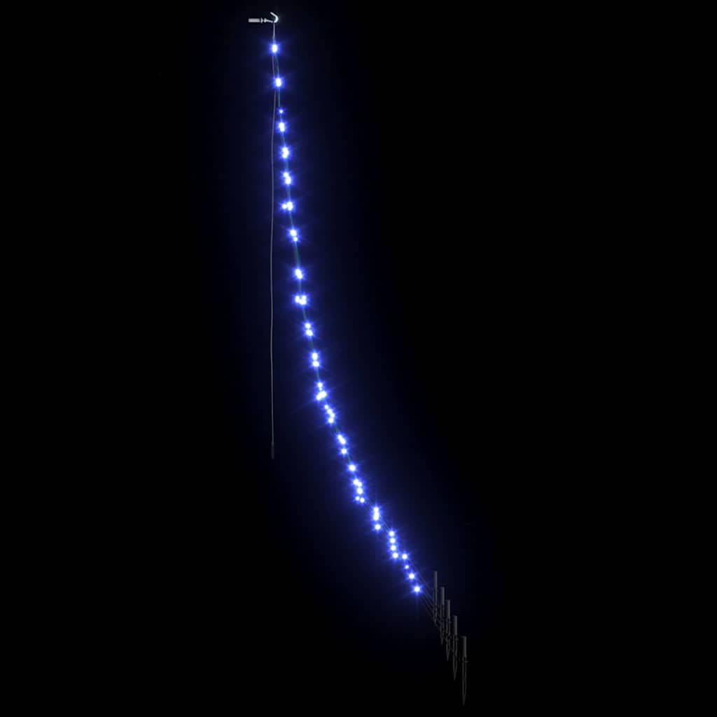 LED Christmas Tree with Ground Spikes Blue 182 cm Metal
