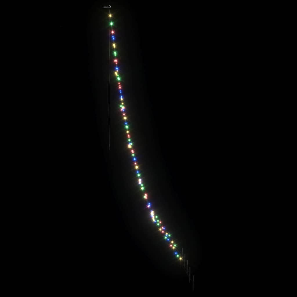 LED Christmas Tree with Ground Spikes Multicolour 306 cm Metal