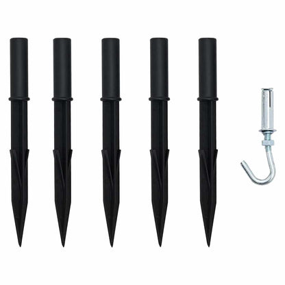 LED Christmas Tree with Ground Spikes Blue 511 cm Metal