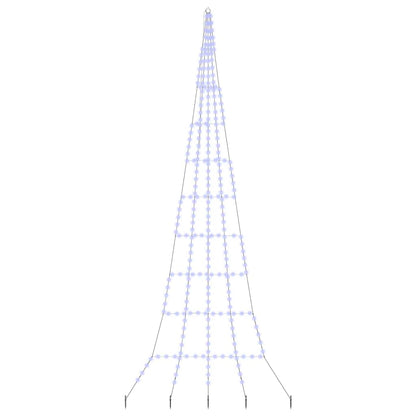 LED Christmas Tree with Ground Spikes Blue 511 cm Metal