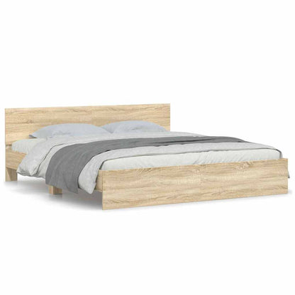 Bed Frame Wall-mounted Sonoma 193 x 203 cm Engineered Wood