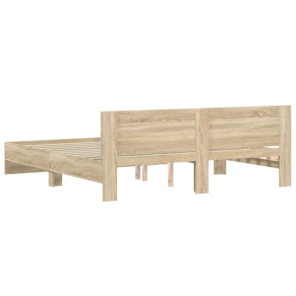 Bed Frame Wall-mounted Sonoma 193 x 203 cm Engineered Wood
