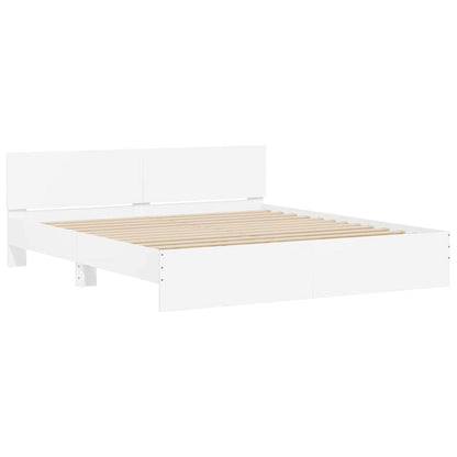 Bed Frame 2 pcs White 193 x 203 cm Engineered Wood