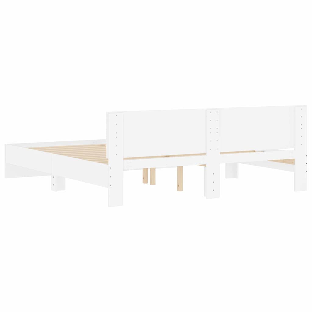 Bed Frame 2 pcs White 193 x 203 cm Engineered Wood