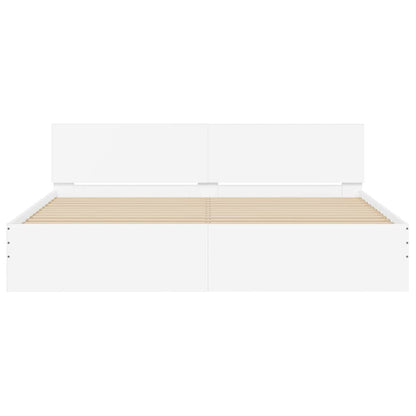 Bed Frame 2 pcs White 193 x 203 cm Engineered Wood