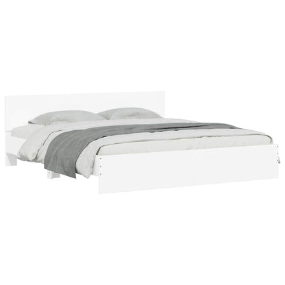 Bed Frame 2 pcs White 193 x 203 cm Engineered Wood