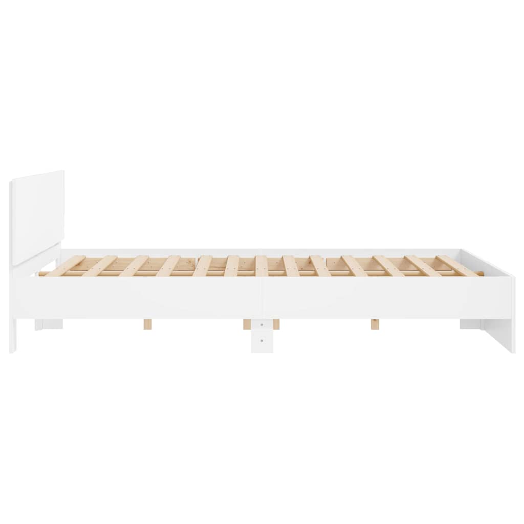 Bed Frame 2 pcs White 193 x 203 cm Engineered Wood