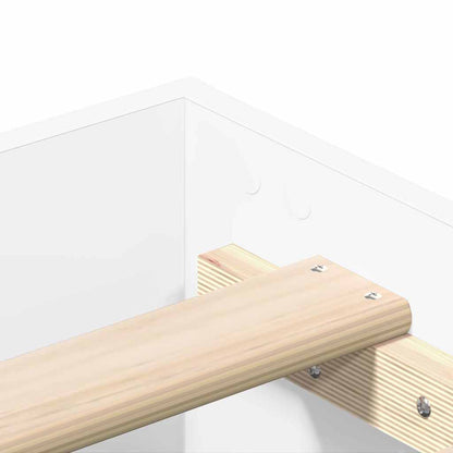 Bed Frame 2 pcs White 152 x 203 cm Engineered Wood