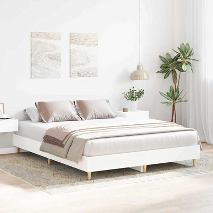 Bed Frame 2 pcs White 152 x 203 cm Engineered Wood