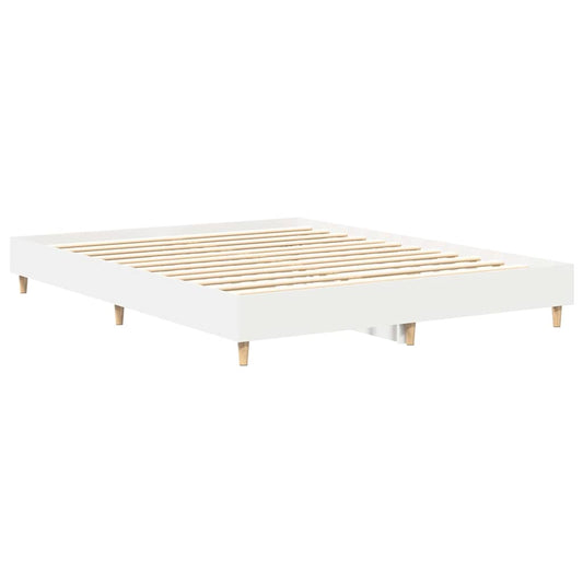 Bed Frame 2 pcs White 152 x 203 cm Engineered Wood