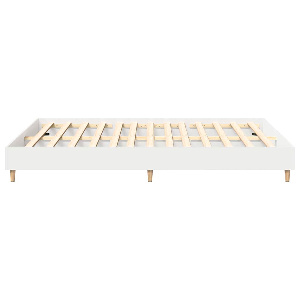 Bed Frame 2 pcs White 152 x 203 cm Engineered Wood