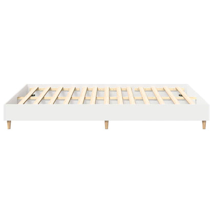 Bed Frame 2 pcs White 152 x 203 cm Engineered Wood