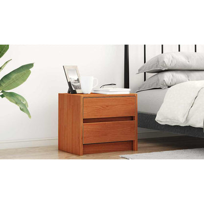 Bedside Tables Wax Brown 40 x 30.5 x 35.5 cm Pine Wood