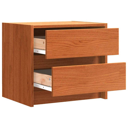 Bedside Tables Wax Brown 40 x 30.5 x 35.5 cm Pine Wood