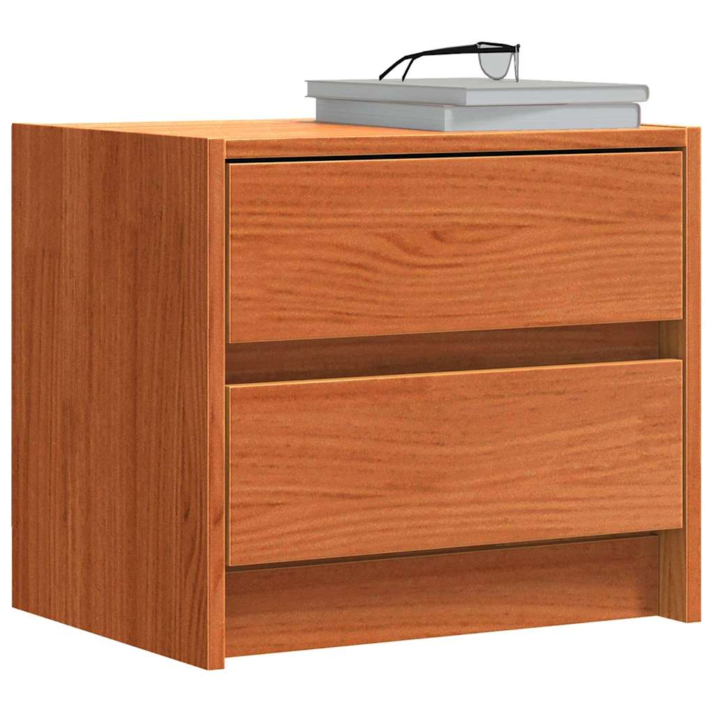 Bedside Tables Wax Brown 40 x 30.5 x 35.5 cm Pine Wood
