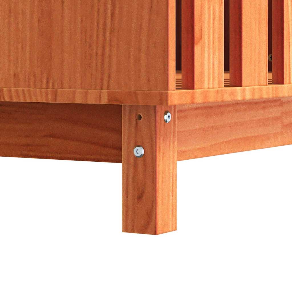 Dog House Wax Brown 100 x 70 x 70 cm Solid Pine Wood