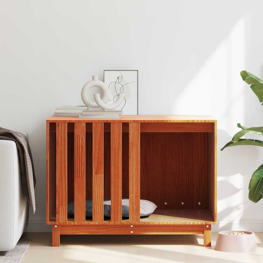 Dog House Wax Brown 100 x 70 x 70 cm Solid Pine Wood