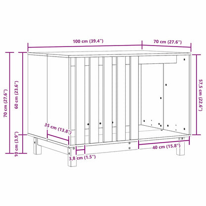 Dog House Wax Brown 100 x 70 x 70 cm Solid Pine Wood