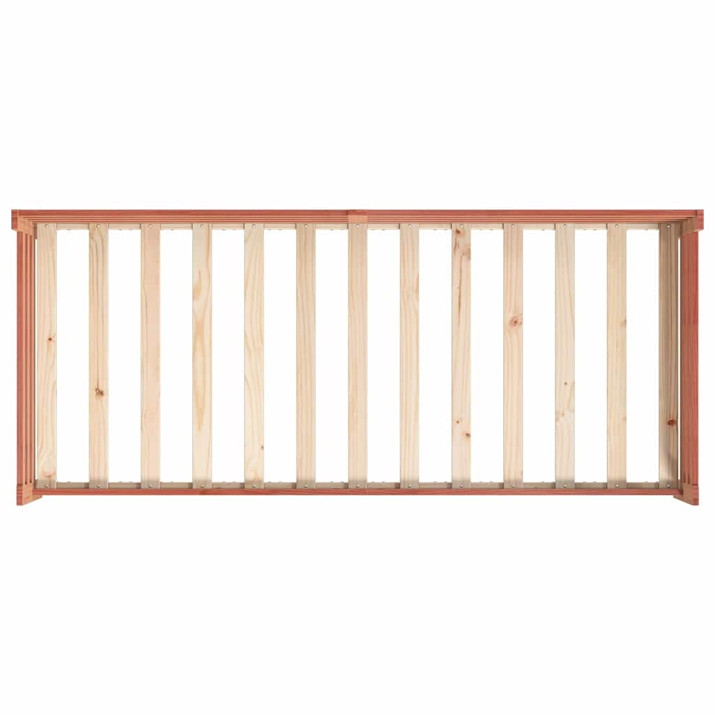 Day Bed with Headboard Wax Brown Solid Pine Wood