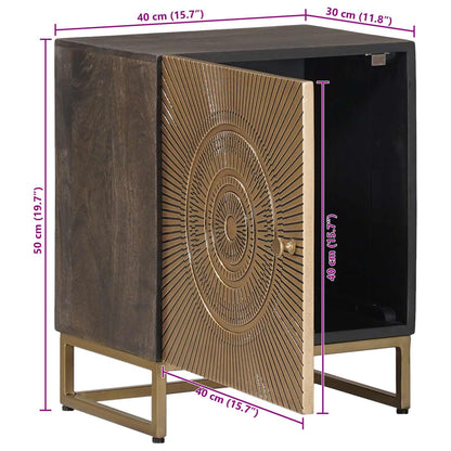Handmade Bedside Cabinet Coffee Brown 40 x 30 x 50 cm