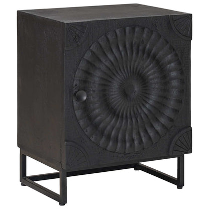 Handmade Bedside Cabinet Black 40 x 30 x 50 cm Solid Mango Wood