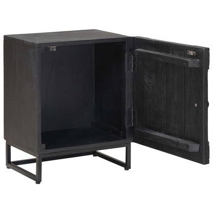 Handmade Bedside Cabinet Black 40 x 30 x 50 cm Solid Mango Wood