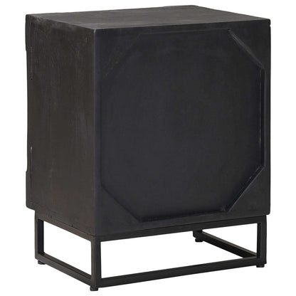Handmade Bedside Cabinet Black 40 x 30 x 50 cm Solid Mango Wood