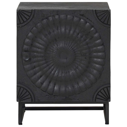 Handmade Bedside Cabinet Black 40 x 30 x 50 cm Solid Mango Wood