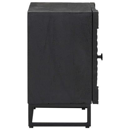 Handmade Bedside Cabinet Black 40 x 30 x 50 cm Solid Mango Wood