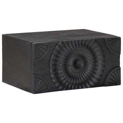 Handmade Bedside Cabinet Black 40 x 30 x 20 cm Solid Mango Wood