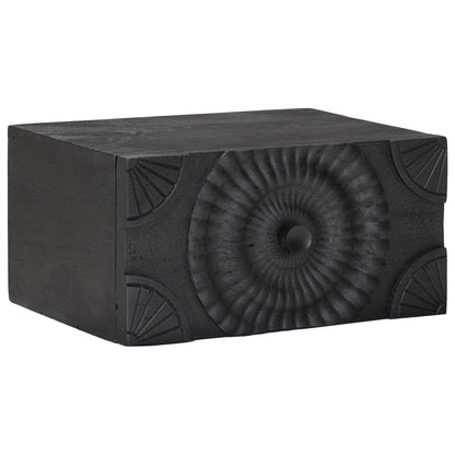 Handmade Bedside Cabinet Black 40 x 30 x 20 cm Solid Mango Wood