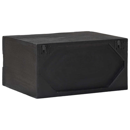 Handmade Bedside Cabinet Black 40 x 30 x 20 cm Solid Mango Wood