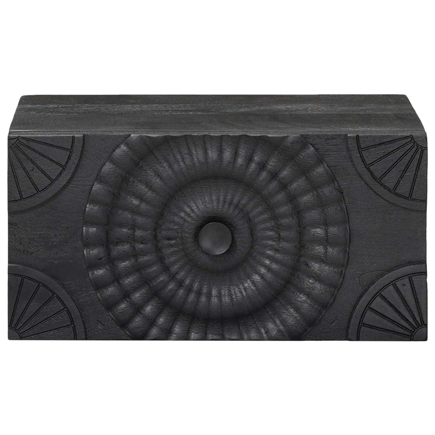 Handmade Bedside Cabinet Black 40 x 30 x 20 cm Solid Mango Wood