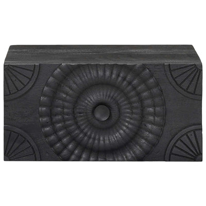 Handmade Bedside Cabinet Black 40 x 30 x 20 cm Solid Mango Wood