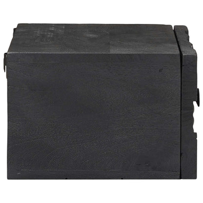 Handmade Bedside Cabinet Black 40 x 30 x 20 cm Solid Mango Wood