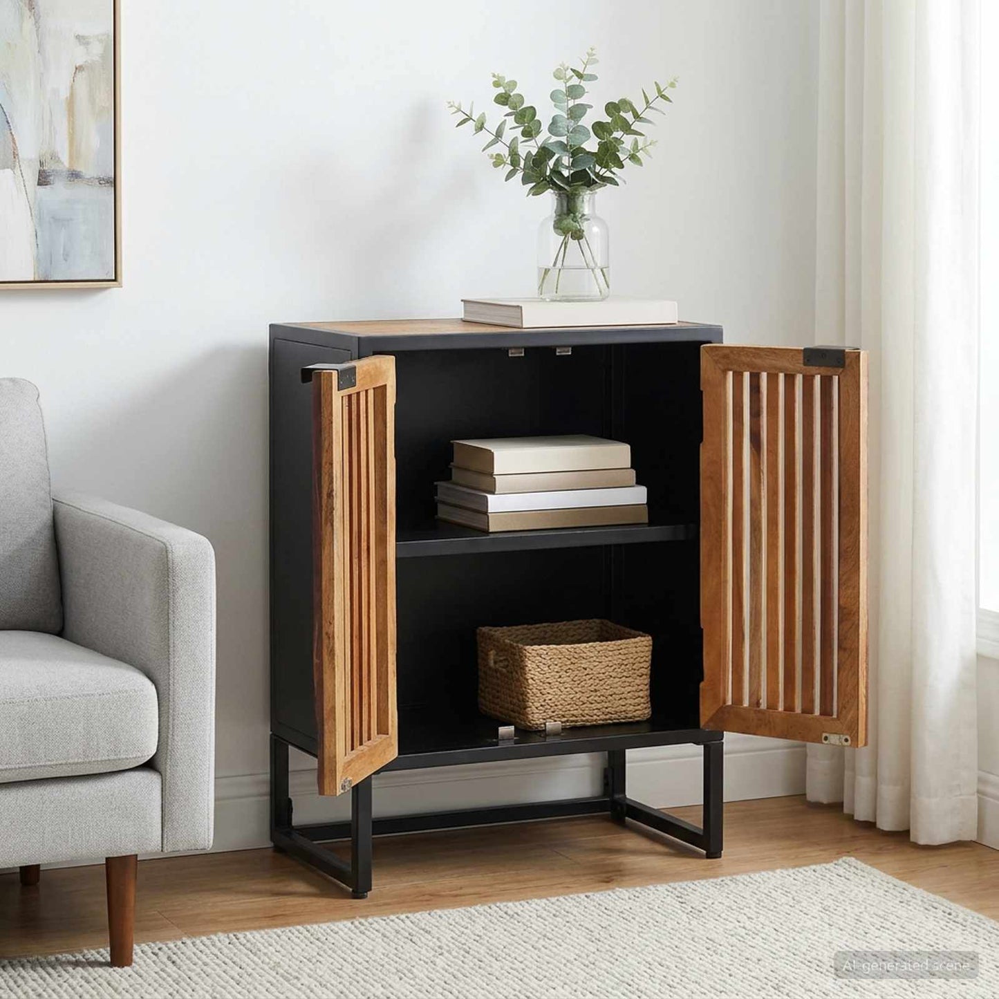 Sideboard 53 x 30 x 70 cm Solid Mango Wood and Engineered Wood
