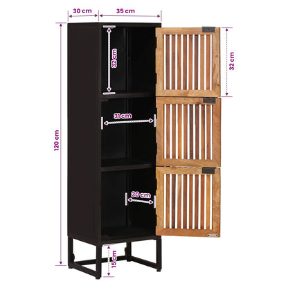 Highboard 35 x 30 x 120 cm Solid Mango Wood and Engineered Wood