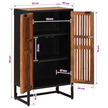 Highboard 53 x 30 x 95 cm Solid Mango Wood and Engineered Wood