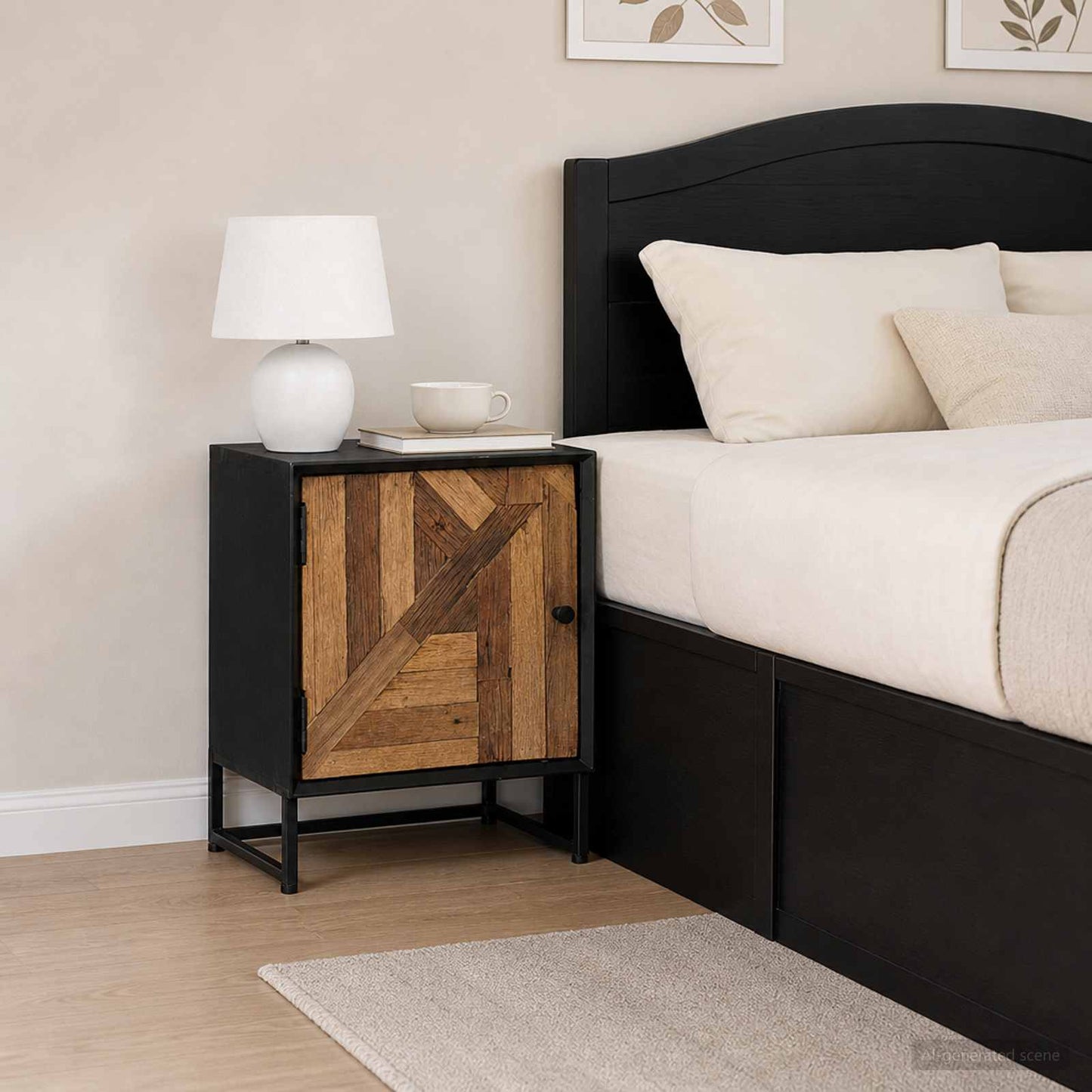 Handmade Bedside Cabinet Natural 40 x 30 x 50 cm