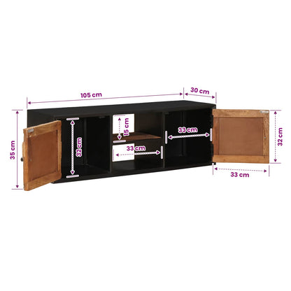 TV Cabinet with Shelf with Storage with Door 105 x 30 x 35 cm