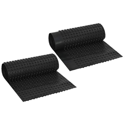 Dimpled Drainage Sheet 2 pcs Black 0.5 x 20 m HDPE