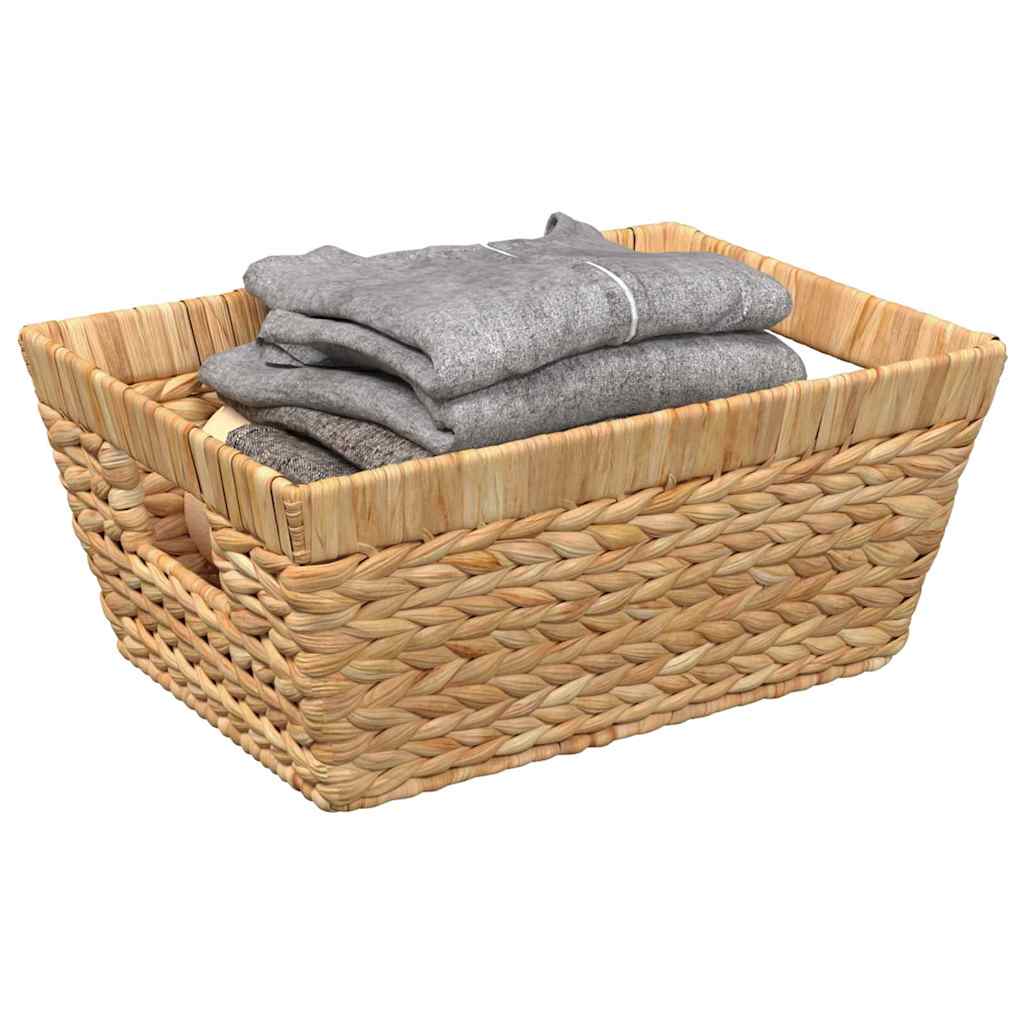 Storage Baskets 2 pcs Natural 38 x 28 x 15 cm Water hyacinth