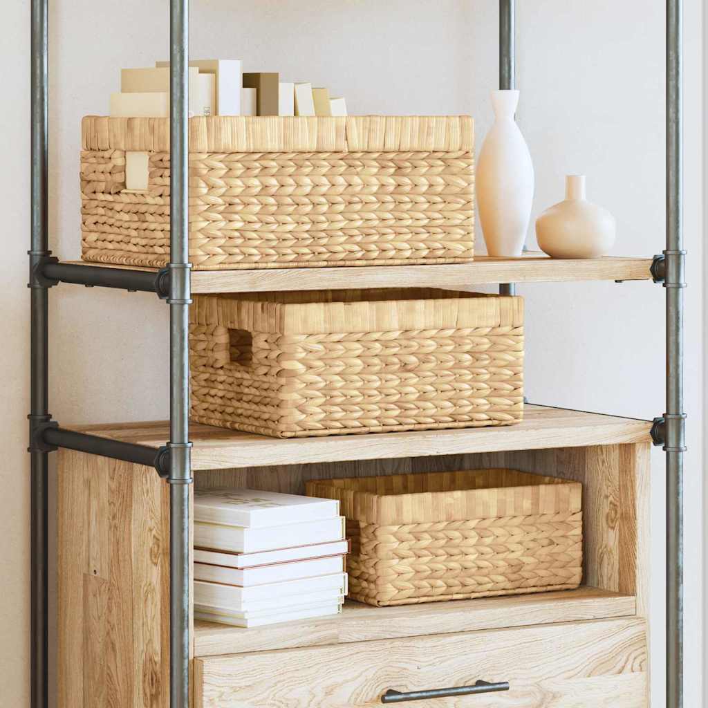Storage Baskets 3 pcs Natural Water hyacinth