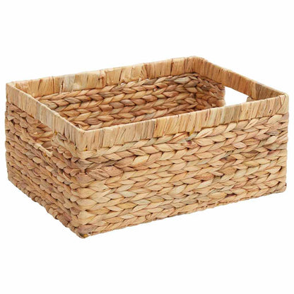 Storage Baskets 3 pcs Natural Water hyacinth