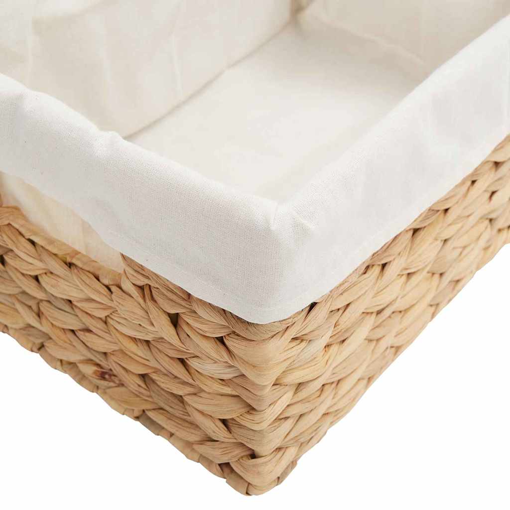Storage Baskets 3 pcs Natural 40 x 30 x 18 cm Water hyacinth