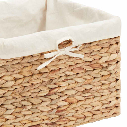 Storage Baskets 3 pcs Natural 35 x 30 x 25 cm Water hyacinth