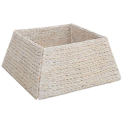 Christmas Tree Collar White 60 x 60 x 28 cm Water Hyacinth