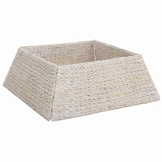 Christmas Tree Collar White 70 x 70 x 28 cm Water hyacinth